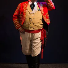 Мужской костюм, модный костюм, красный волшебный Королевский смокинг, Мужская официальная одежда, голубь, волшебный ласточкин хвост, торжественное платье для певицы, танцовщицы