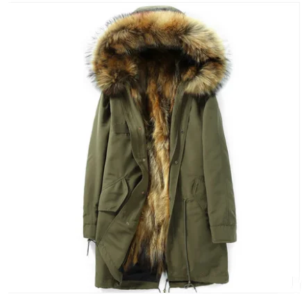 

Real Fur Coat Men Jacket Real Raccoon Fur Parka Winter Jacket Men Streetwear Warm Jackets Plus Size Veste Homme Hiver MY2024