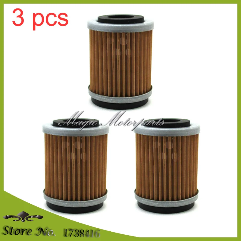3 pcs Oil Filters For Yamaha Dirt Motor Bike YZ TTR 250 YFM 350 350FW