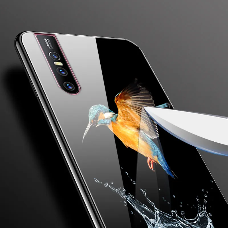 Жесткий закаленный ЧЕХОЛ ДЛЯ Vivo V15 Pro чехол V 15 для телефона защитный стеклянный VIVO