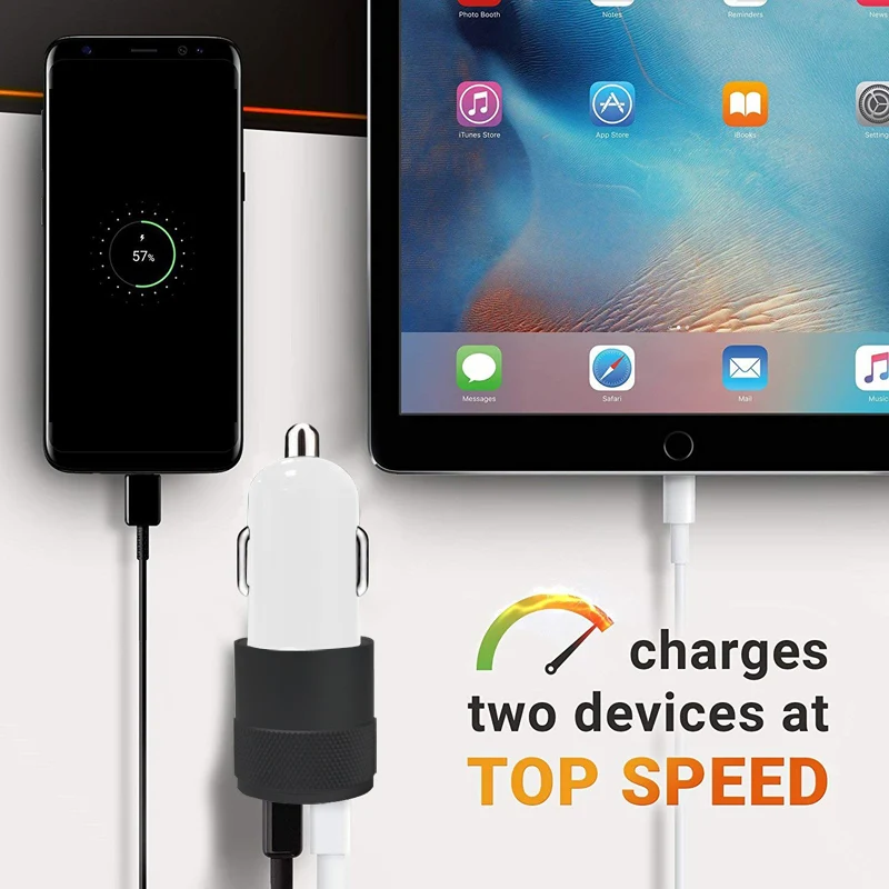 TISDLIP 3.1A 5 V المزدوج USB شاحن سيارة الهاتف المحمول شاحن 2 منفذ USB سريع سيارة شحن ل فون سامسونج اللوحي سيارة-شاحن