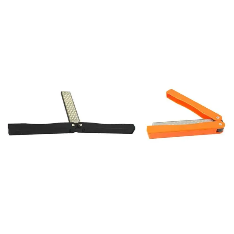 

Double Side Folding Knife Sharpener Portable Pocket Diamond Knife Sharpening Stone Outdoor Kitchen Knives Repair Tools