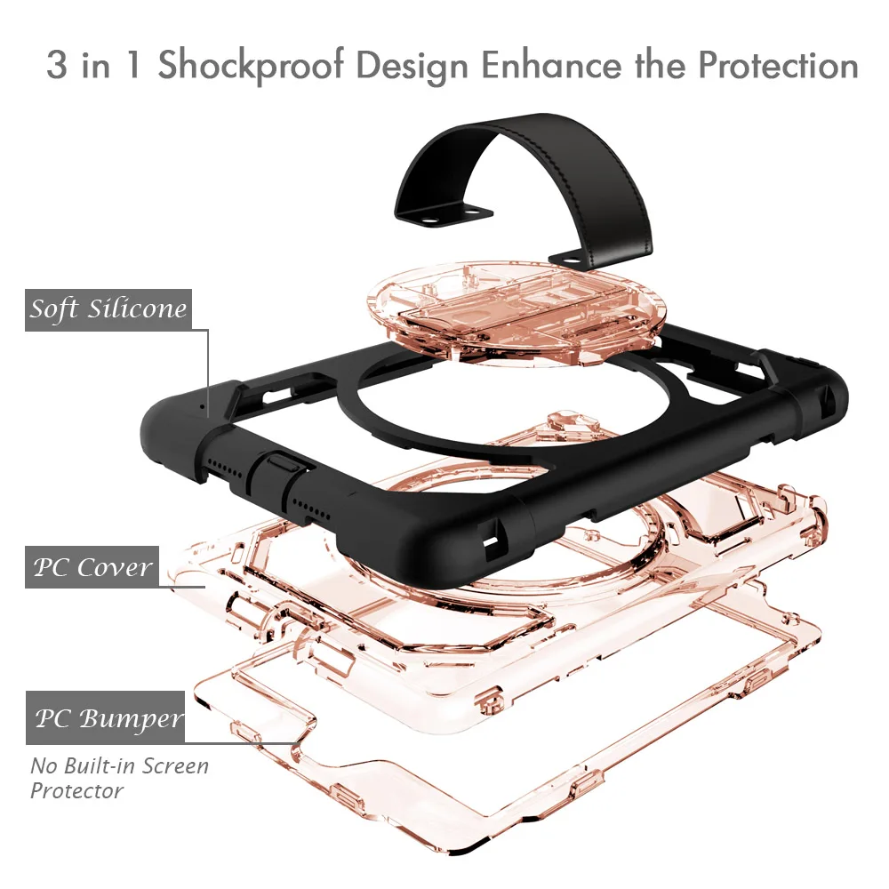 Miesherk for iPad Mini 4 High Impact Resistant Case Waterproof 360 Rotating Hand Strap and Hidden Kickstand Protector for iPad Miesherk for iPad Mini 4 High Impact Resistant Case Waterproof 360 Rotating Hand Strap and Hidden Kickstand Protector for iPad