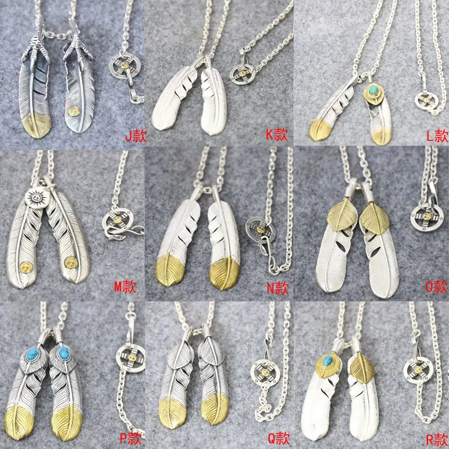 

Starfield Takahashi Goro Feather Eagle Claw Pendant S925 Sterling Silver Retro Thai Silver Combination Set Necklace Men Women