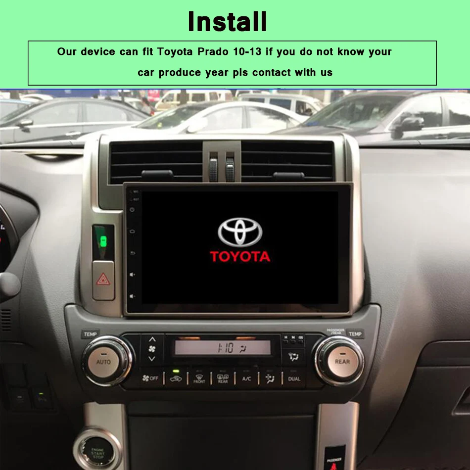 Excellent Android 9.1 Octa Core 9" ips gps monitor music video a/v stereo pc headunit for Toyota PRADO 150 2010 2013 3/4G wifi CarPlay swc 1