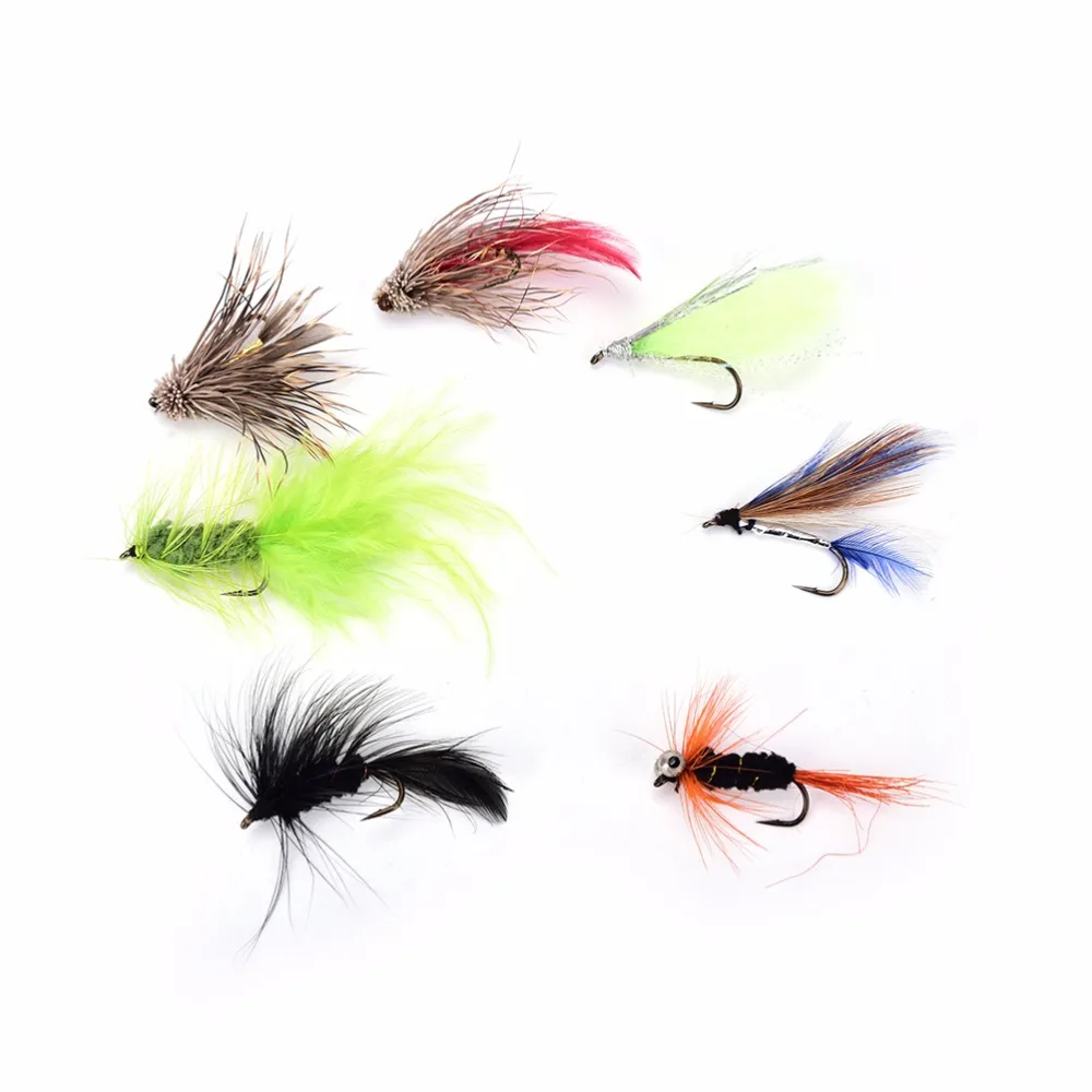 12pcs Fly Fishing Lure set Mosquito Housefly Dry Flies Artificial