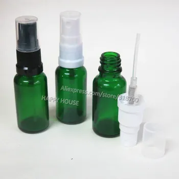 

360 x 20ml Green Glass Essential Oil Bottle With Fine Mist Sprayer, 20cc Round Glass Essential Container