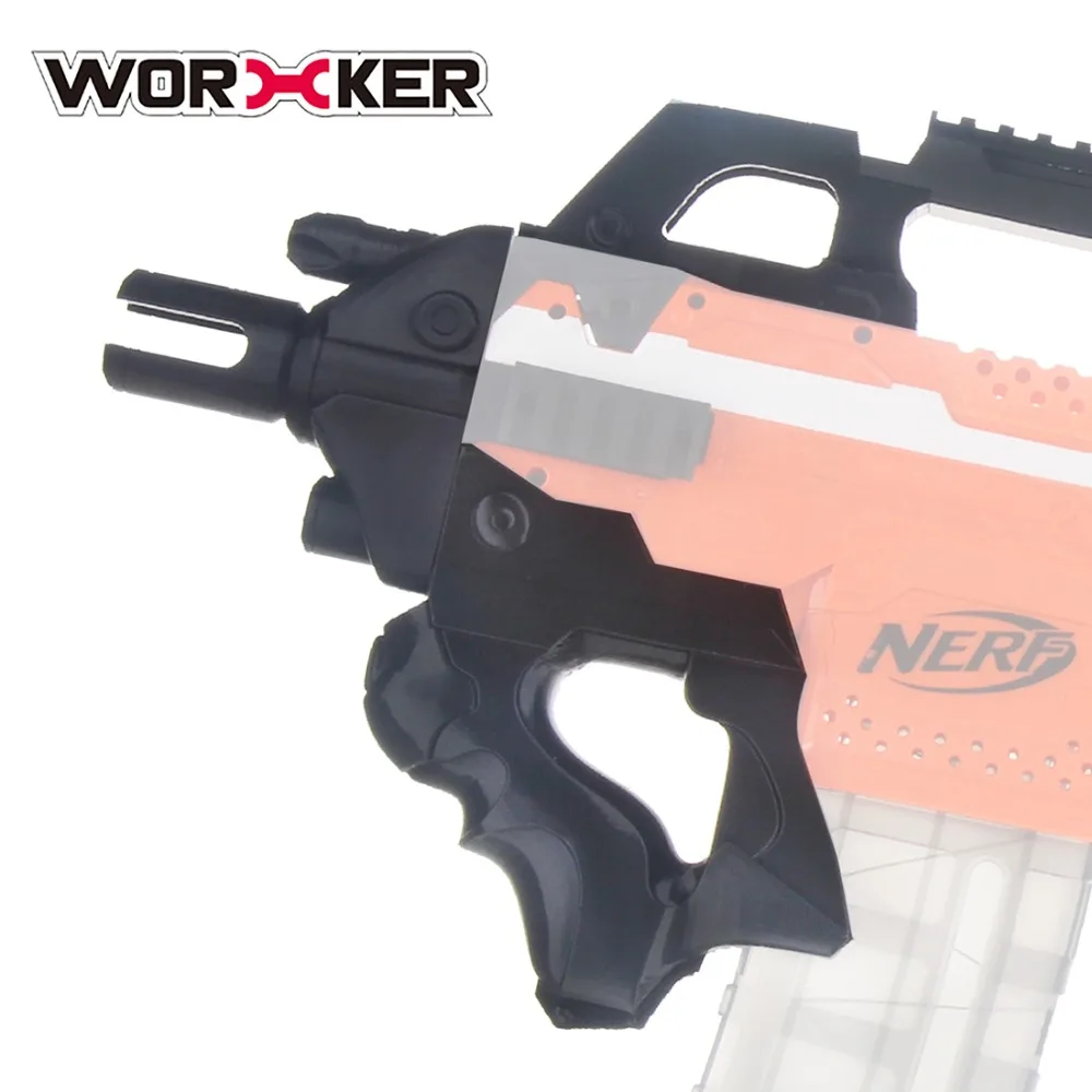 Рабочий F10555 3D печать № 193 Тандер тип передняя труба комплект для Nerf Stryfe черный украшения для Nerf пистолет модификации