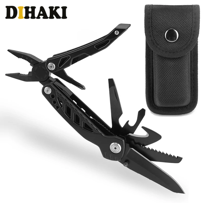 

11 IN 1 Multifunctional Swiss Folding Knife Plier Stainless Steel Army Knives Pocket Hunting Outdoor Camping Survival Knife Tool