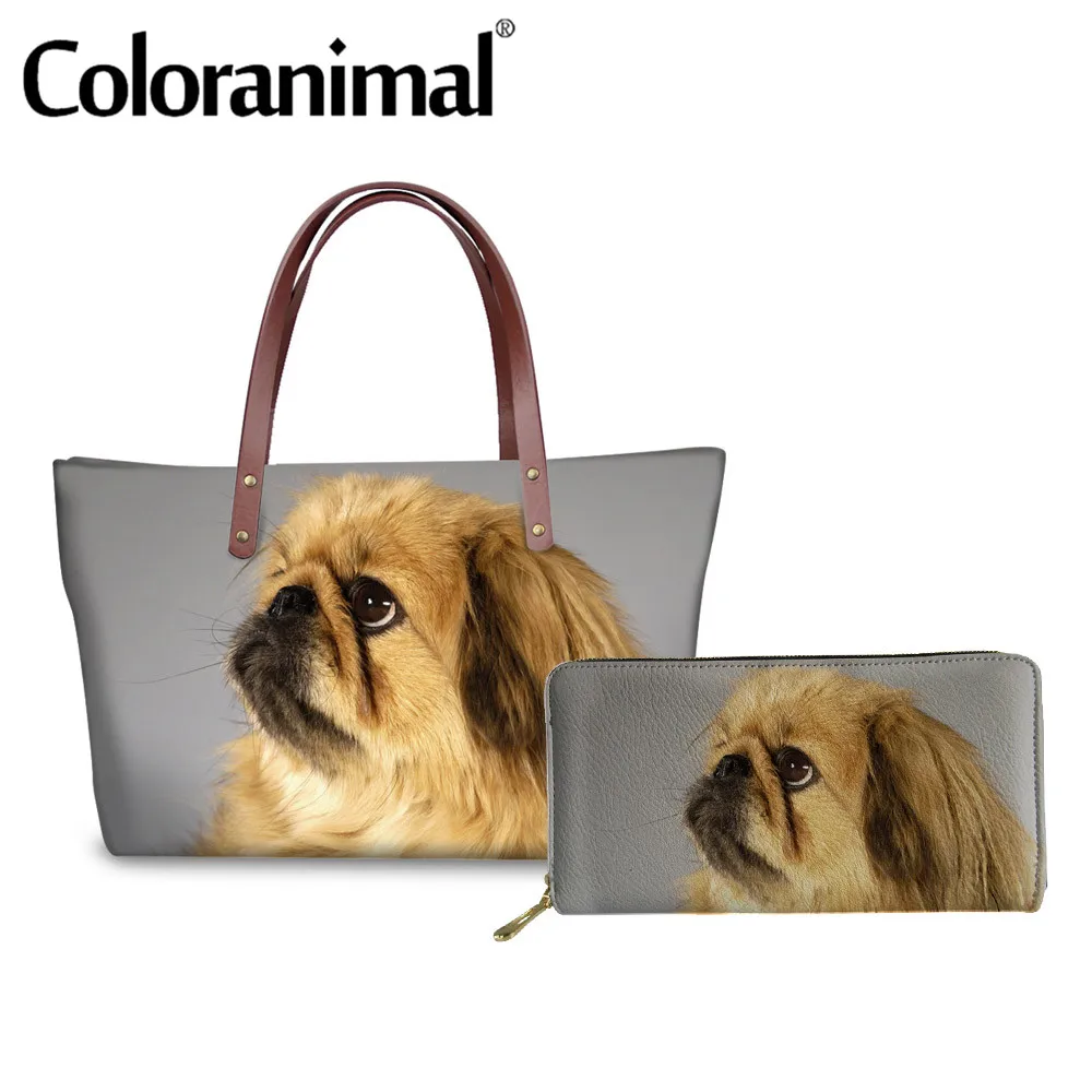 Coloranimal الأعلى مقبض حقيبة المرأة حقيبة يد فاخرة تصميم سيدة للمتسوقين حقيبة كبيرة حقيبة حمل أنيقة البكيني أحد أبناء بكين الكلب طباعة 2 قطع مجمو... Coloranimal الأعلى مقبض حقيبة المرأة حقيبة يد فاخرة تصميم سيدة للمتسوقين حقيبة كبيرة حقيبة حمل أنيقة البكيني أحد أبناء بكين الكلب طباعة 2 قطع مجمو...