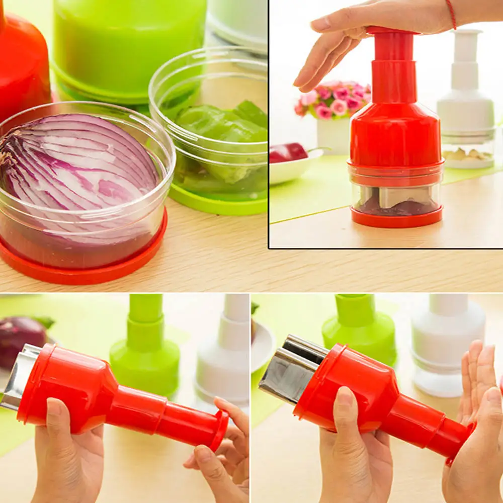 

1* Onion Slicer Guide Slicing Holder Aid Vegetable Cutter Gadget Random Color Home Kitchen Accessories