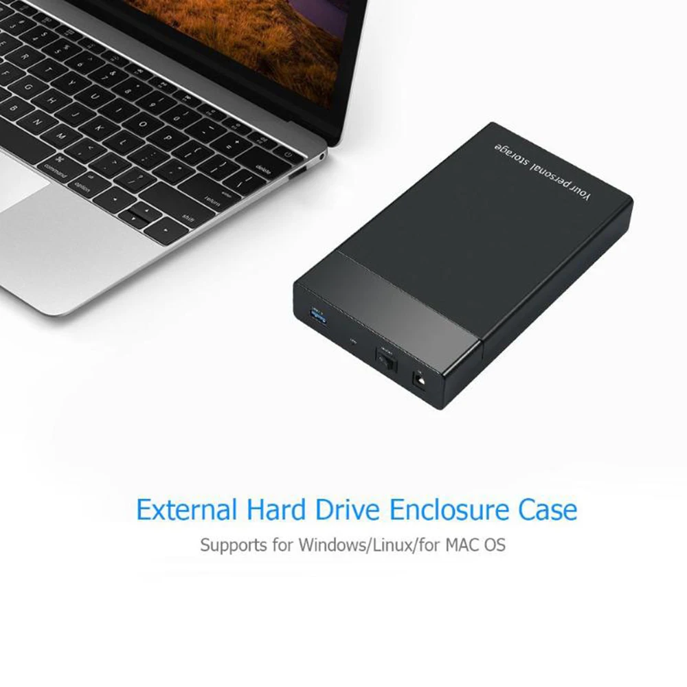 External 6Gbps USB 3.0 to SATA III 2.5Inch 3.5Inch Hard Drive Enclosure HD SSD HDD Box for Laptop Desktop PC