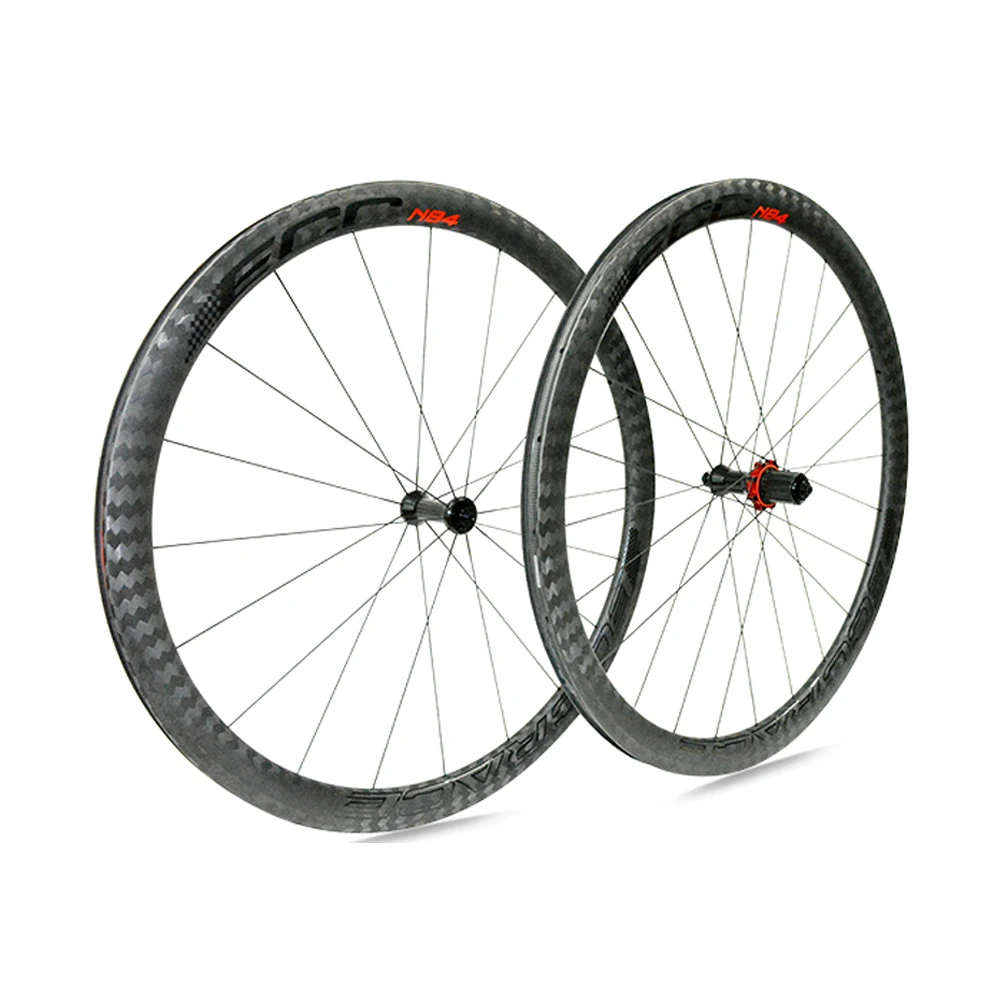 ECC N84 12 K Углеродные колеса прямые тяги низкое сопротивление колесо для дорожного байка 40 мм диски из углеродного сплава 700C велосипедные колеса