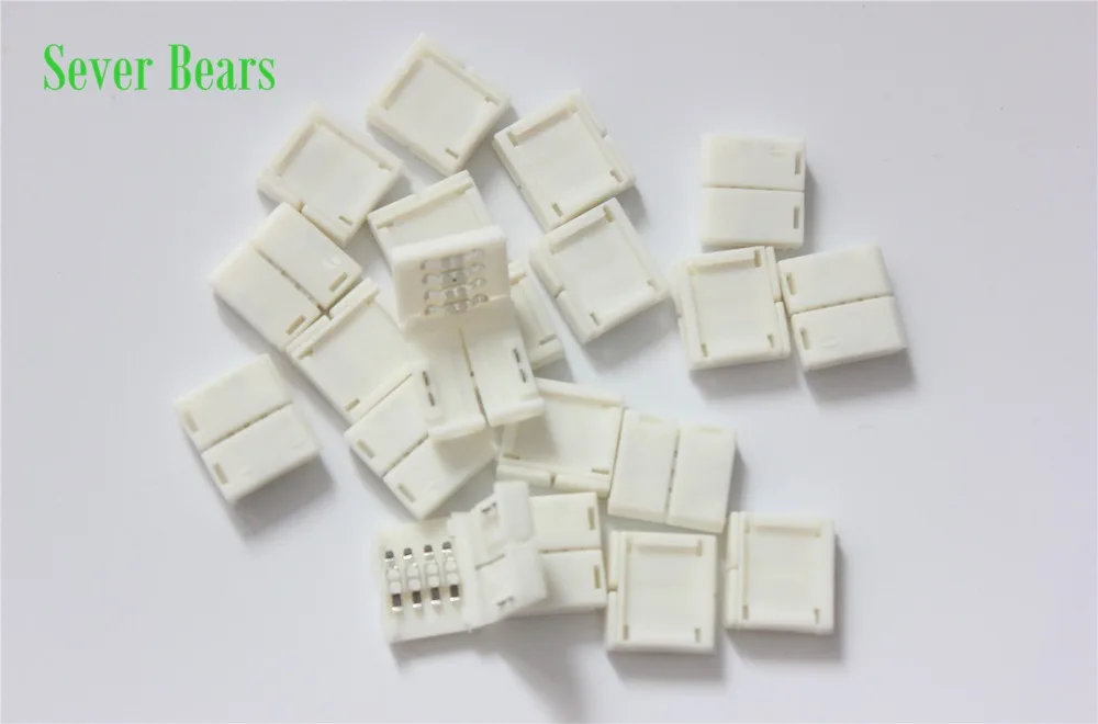 10pcs/lot,8MM 10MM 12MM 4pin 2PIN 3PIN 5PIN 6PIN for 5050 RGB RGBW RGBCCT strip LED Connector PCB board connector wire