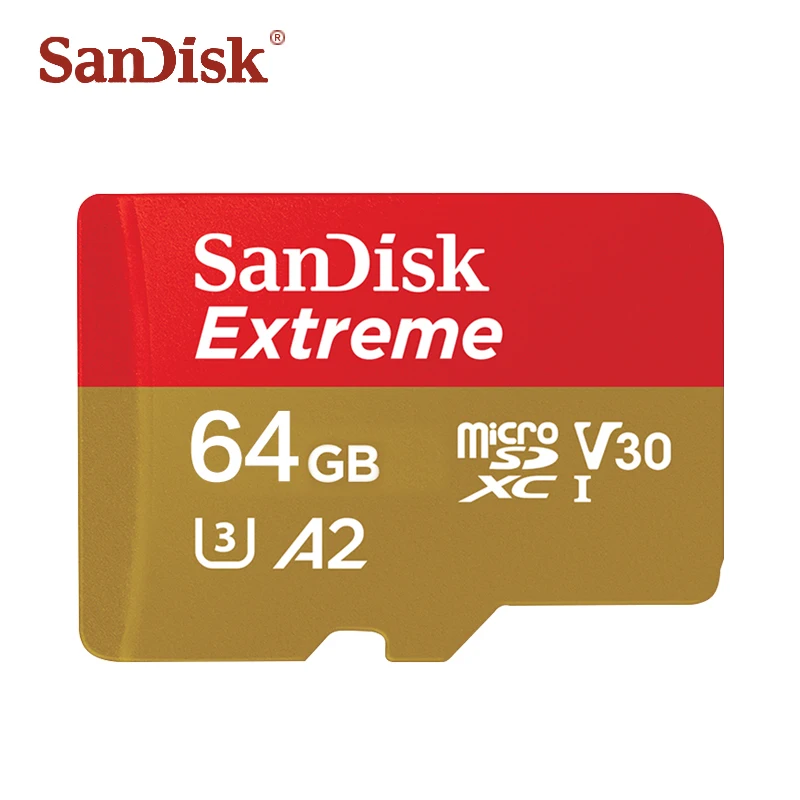 Оригинальная карта памяти SanDisk Extreme micro SD UHS I C10 U3 V30 A2 microSDHC/microSDXC Flash 32 Гб 64 128 ГБ 256 TF
