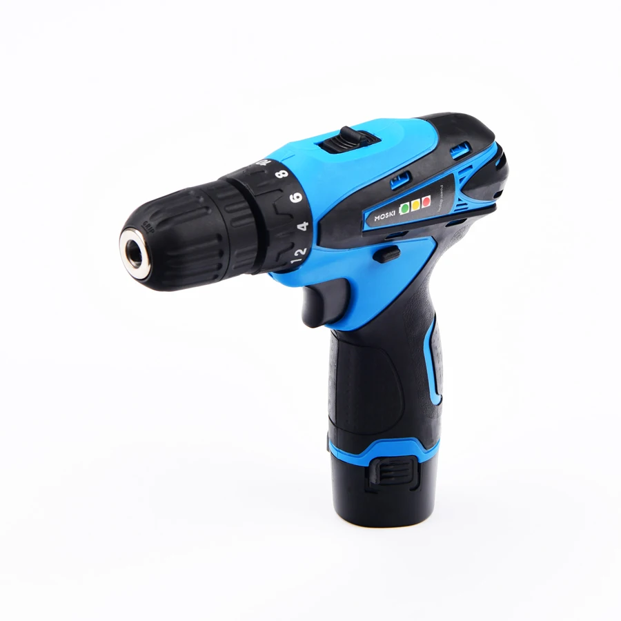 MOSKI ,2017 NEW 12V DC Household DIY Lithium-Ion Battery Cordless Drill/Driver Power Drill Tool Electric Drill Woodwork