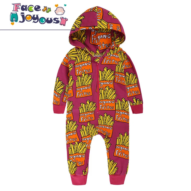 

Baby Rompers Spring Fashion Girls Clothes Long-sleeved Character Printing Baby Zipper Jumpsuit Kids Boys Clothing Newborn Suit