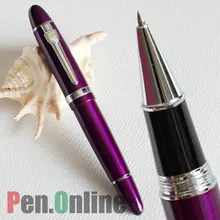 Роликовая шариковая ручка JINHAO 159 Толстая черная фиолетовая бочка с серебряной отделкой и зажимом Новинка