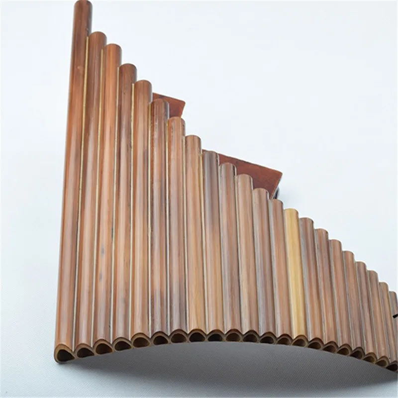 

New Arrival C Key Pan Flute Left Hand 22 Pipes Music Instruments Brown Color Chinese Handmade Woodwind Instrument Pan Pipes