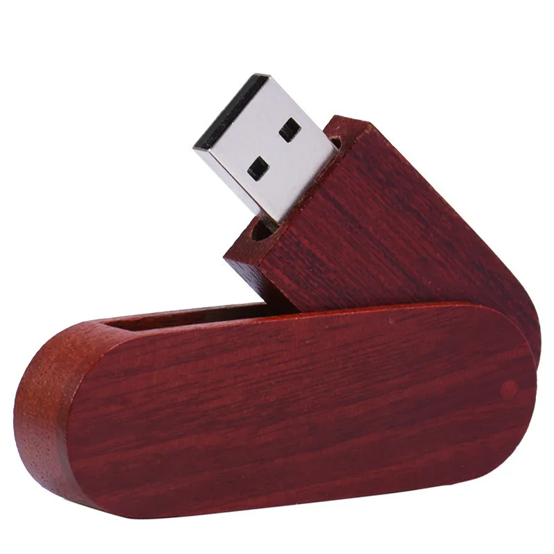JASTER креативный деревянный вращающийся usb+ коробка Флешка 4 ГБ/8 ГБ/16 ГБ/32 ГБ/64 ГБ USB 2,0 Внешний накопитель(более 10 шт. бесплатный логотип - Цвет: Redwood