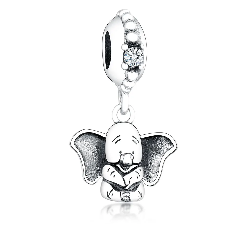 style-1076 Подходит к оригинальному браслету Pandora, Настоящее серебро 925 пробы, кулон «робот», очаровательные бусины Berloque, сделай сам, ювелирное изделие для рождественского подарка - Цвет: style-1076