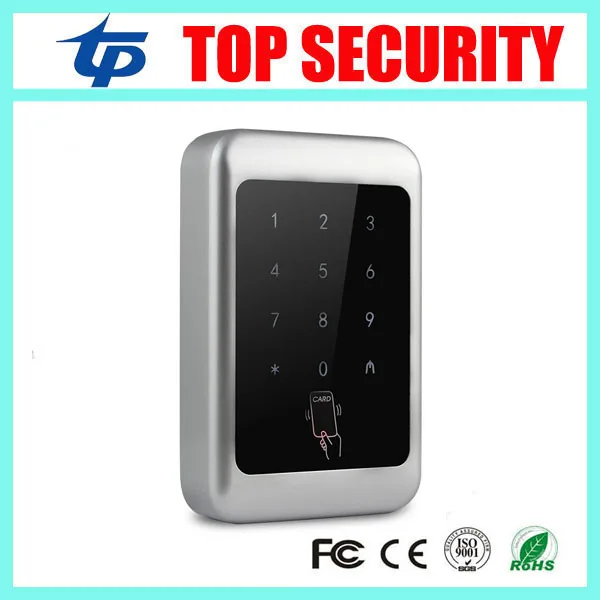 

125KHZ RFID Card Access Control With Touch Led Exit Button Waterproof Wiegand In And Out Access Reader Smart Card Access Control