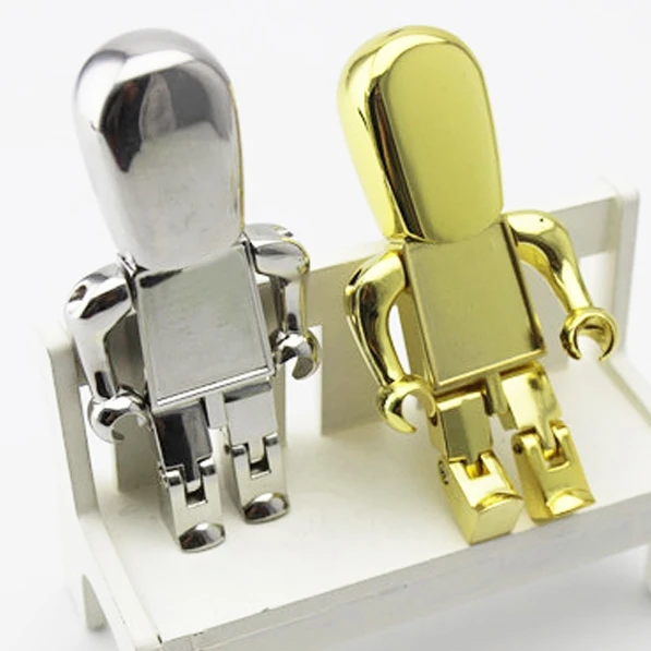 Купить НОВЫЙ Металл Мода Робот USB Flash Drive 1 ТБ 2 ТБ 64 ГБ 2.0 флэш Память Привода Ручки 128 ГБ USB Stick 16 ГБ Карты Подарок Pendriver 256 ГБ