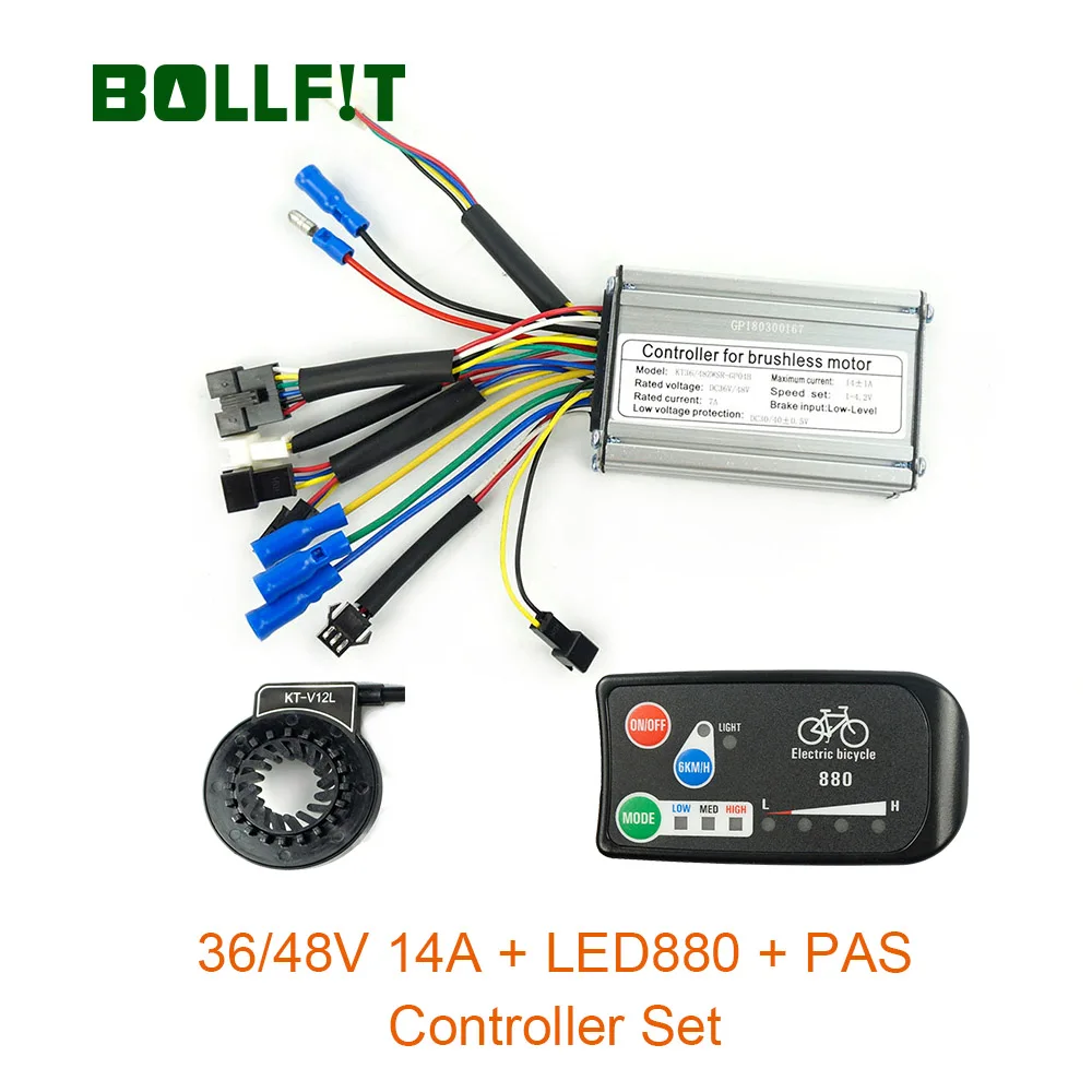 36V48V 250 Вт 350 Вт контроллер LED880 дисплей метр PAS комплект E-bike Conversion kit Двойной режим зал сенсор и зал сенсор меньше