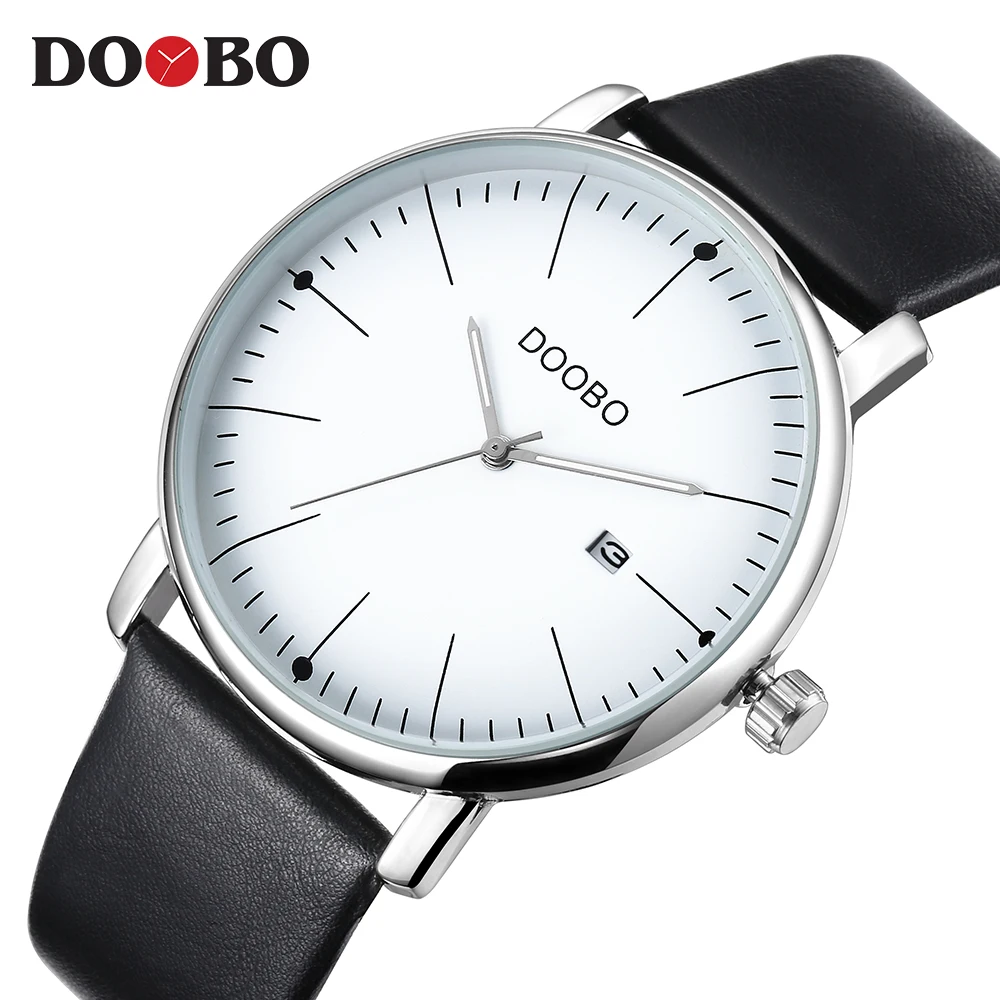 

Quartz Watches Casual Wristwatch Business DOOBO Top Brand Luxury Leather Analog Quartz Watch Men's Fashion relojes hombre