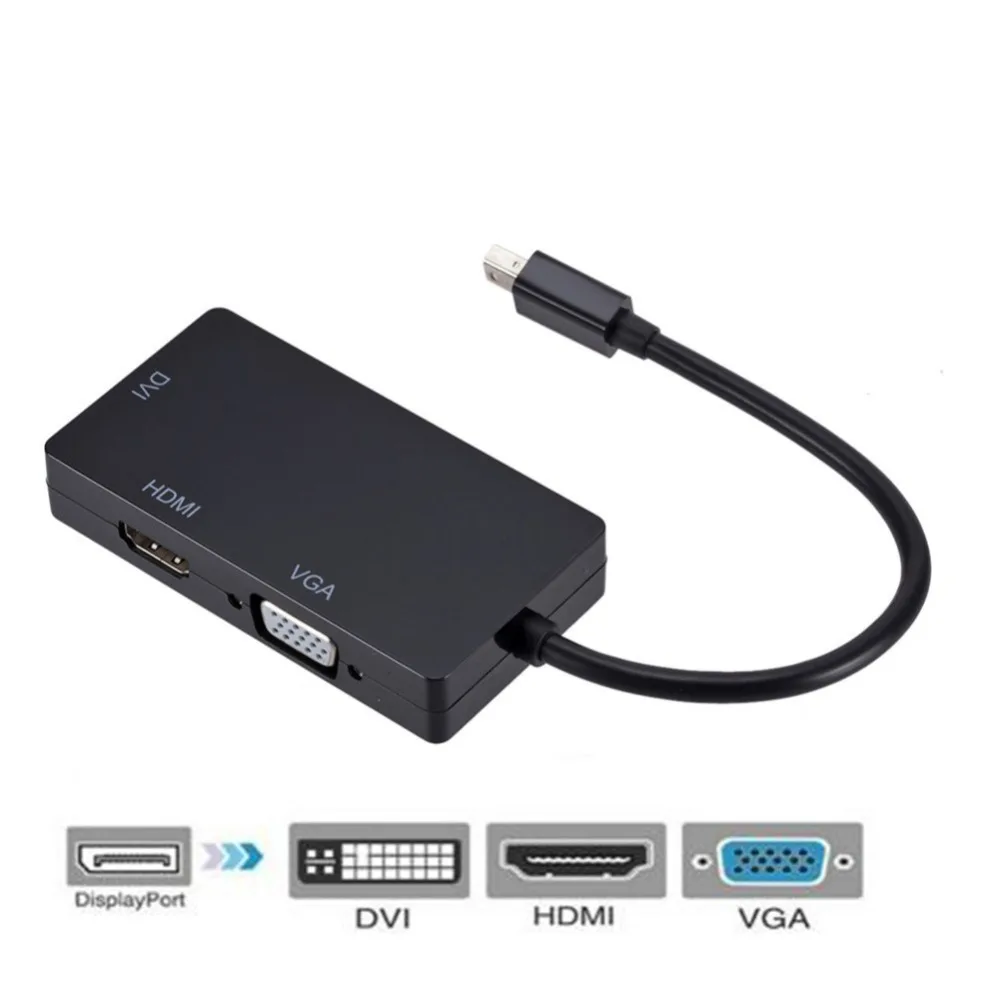 1080P 3 в 1 Mini Display Port/DP на VGA/HDMI/DVI адаптер для Macbook Pro Air Mac Microsoft Surface Pro/Pro 2/Pro Windows| |