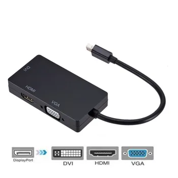 

1080P 3 in 1 Mini Display Port/DP to VGA/HDMI/DVI Adapter For Macbook Pro Air Mac For Microsoft Surface Pro/Pro 2/Pro 3 Windows