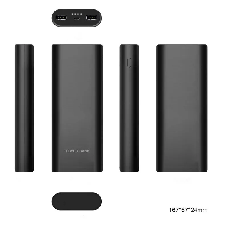 Easyacc 20650 Power Bank 20000mah 5v 2 1a 5v 1a 2 Usb Port Micro