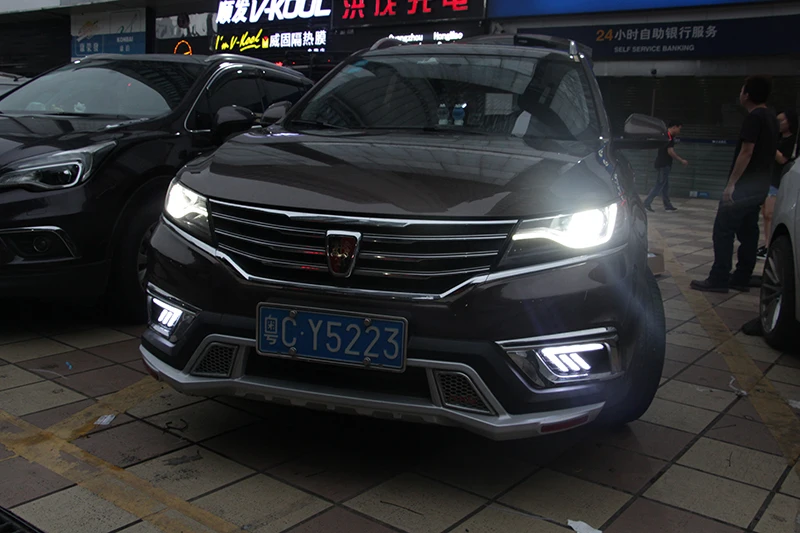 Для Roewe RX5 светодиодные дневные ходовые огни DRL Противотуманные фары с желтым сигналом поворота