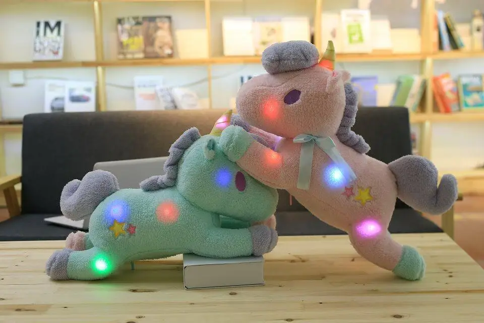 

New 18 Styles Cartoon Unicorn Stuffed Animals Plush Toys For Kids Soft Horse Kawaii Rainbow Unicorn Doll Birthday Christmas Gift