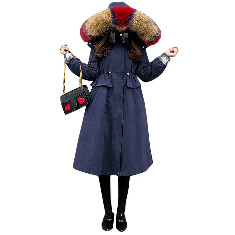 Women down jacket 2018 fashion winter overcoat female mink raccoon fur collar women coat liner down jacket warm winter jacket Women down jacket 2018 fashion winter overcoat female mink raccoon fur collar women coat liner down jacket warm winter jacket