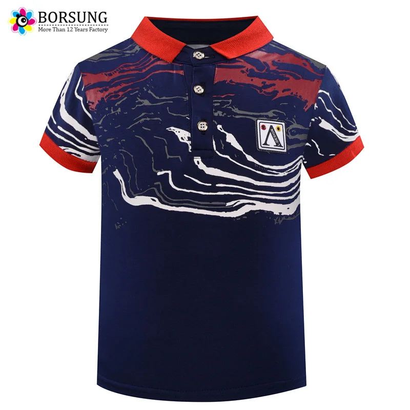

3-7Yrs Fashion Kids Boys Polo Shirt 2018 Summer Short Sleeve Turn-down Collar Child Polo For Boys Cotton Polo Tops Boys Shirts
