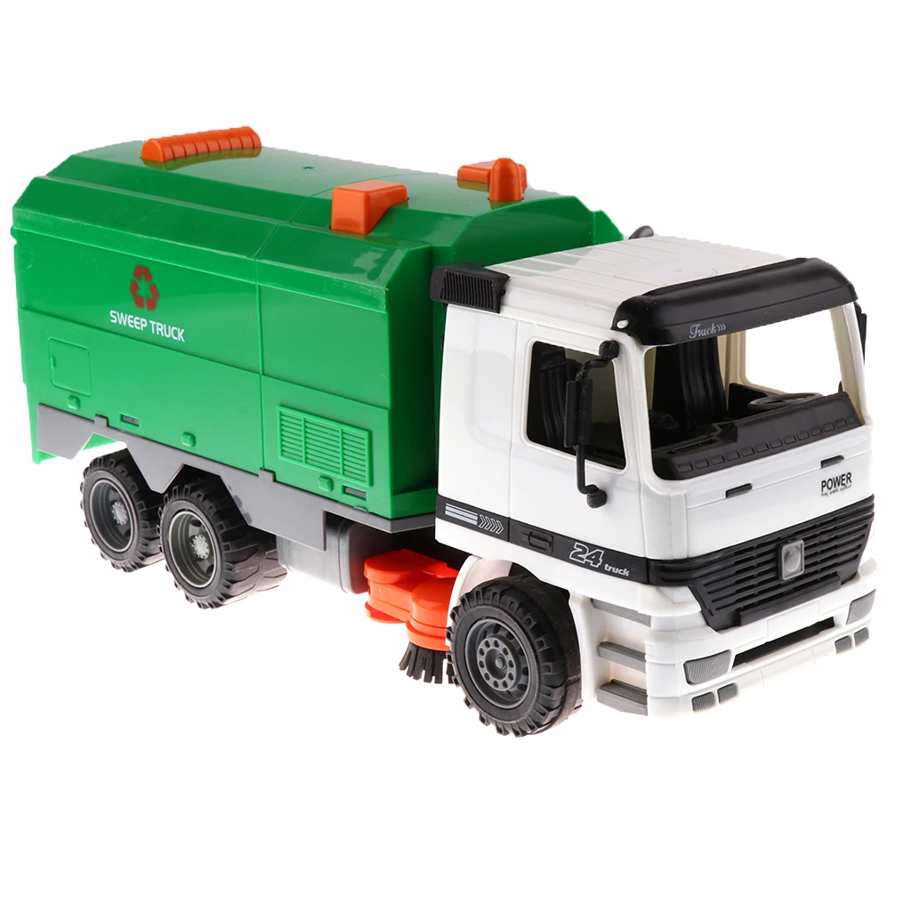 1/22 Plastic Friction Powered Dump Truck Construction Vehicle Toy Dump TruckExcavator Bulldozer Street Sweeper for Kids