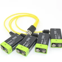 USB Перезаряжаемые 9В литий-полимерный Батарея ZNTER S19 9V 400 мАч аккумулятор с ру для микрофона и RC Аксессуары для видео-квадрокоптеров