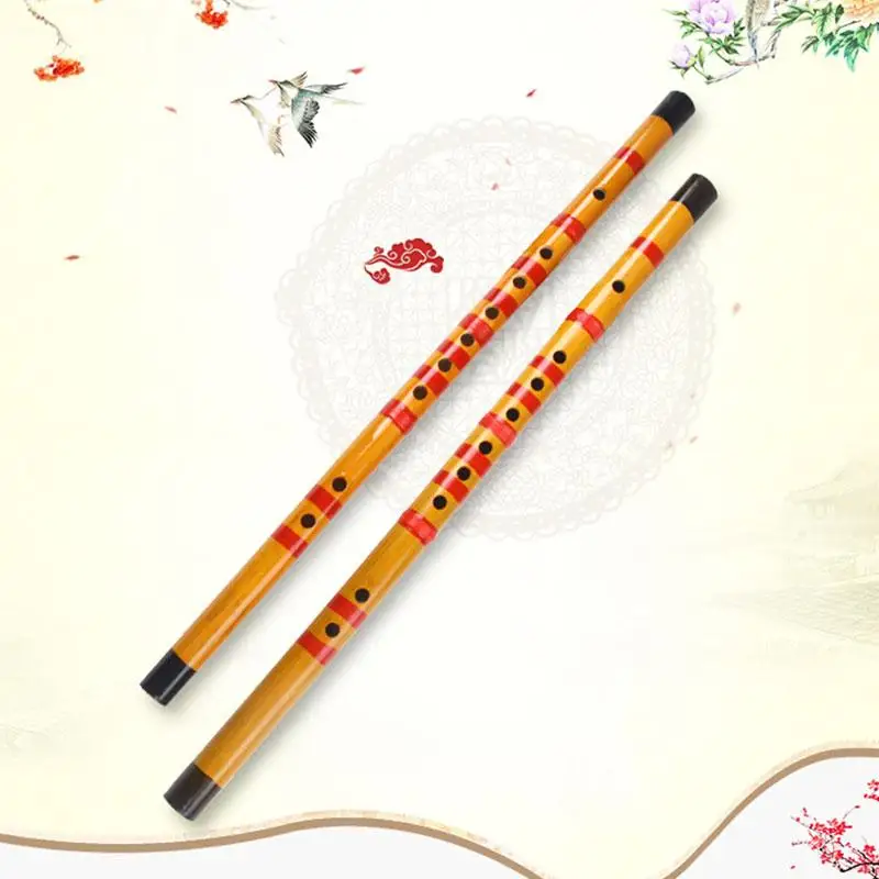 

Beginner F Key Bamboo Flute Chinese Wind Musical Instrument With Red String Musical Instruments Flute Musical Accessories