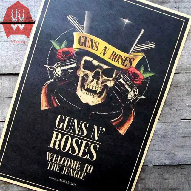 GUNS N \'ROSES Vintage Style Retro Paper Poster Wall Bar House Art ... GUNS N \'ROSES Vintage Style Retro Paper Poster Wall Bar House Art ...