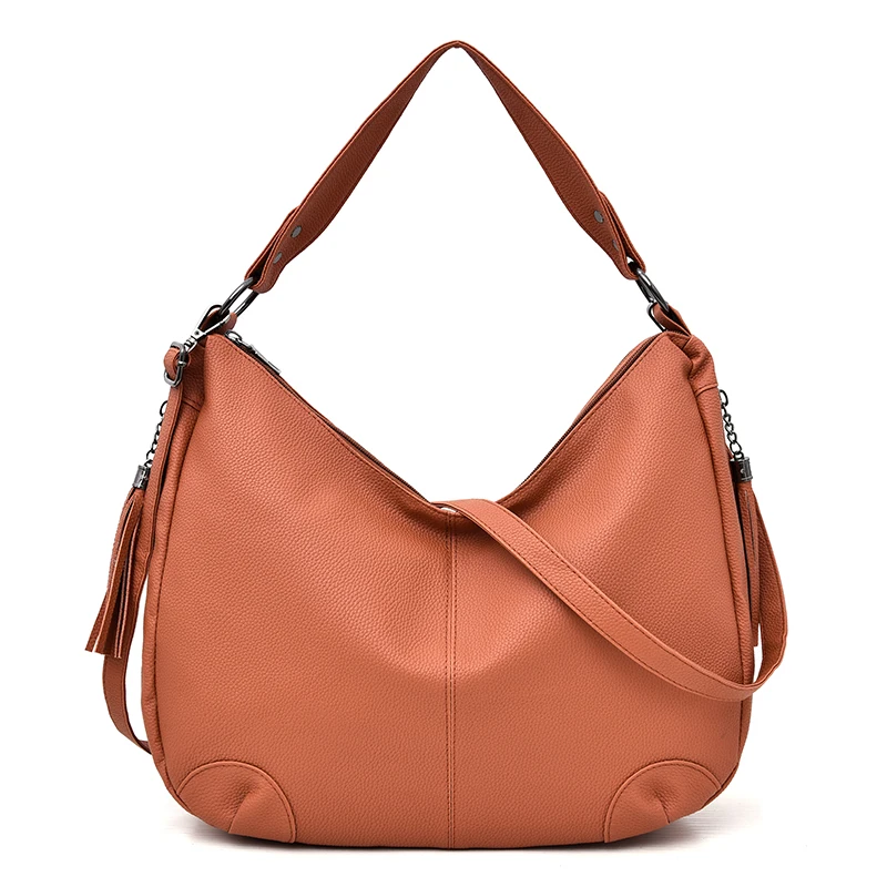 

Casual Women's Soft Pu Leather Tote Women's Shoulder Bag High Quality Messenger Bag Large Summer Lady Shopping Bag