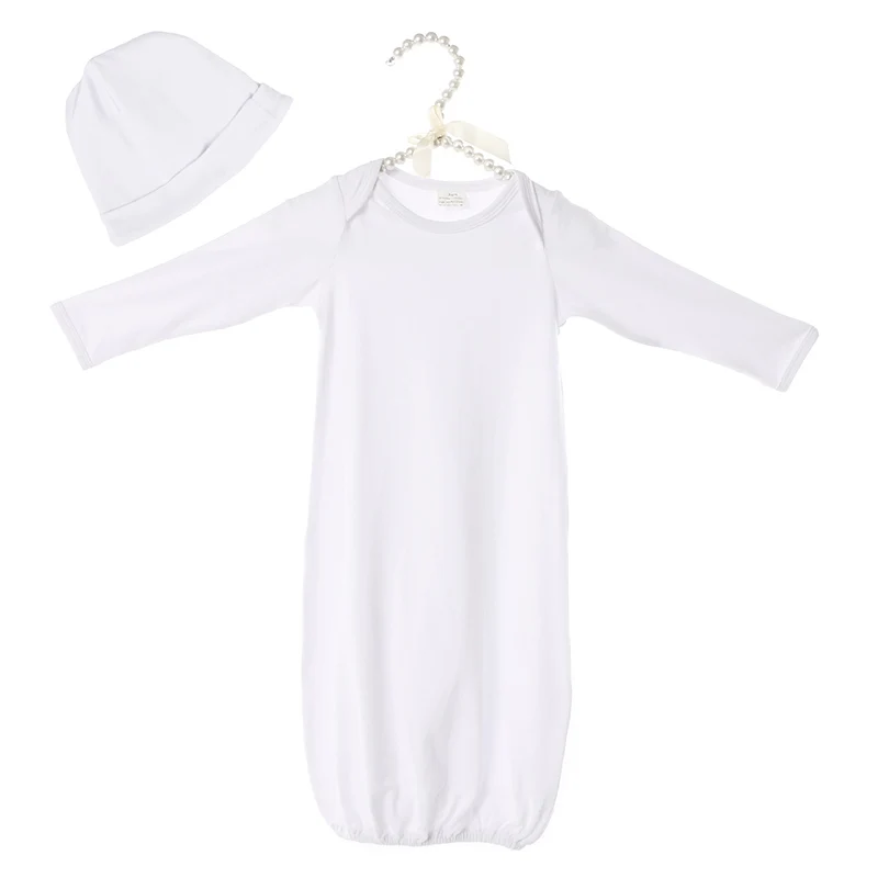 Kaiya Angel/платье для сна новорожденных унисекс однотонное хлопковое платье с