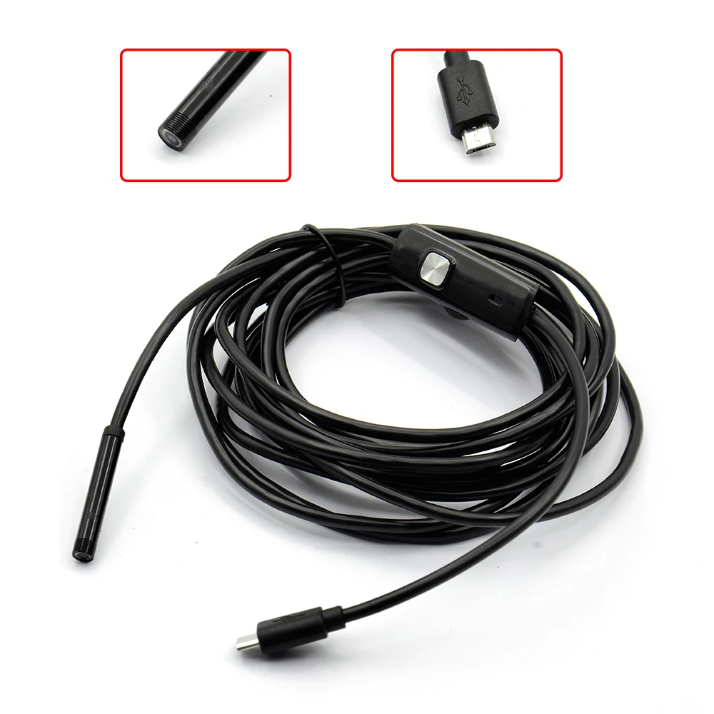 1 м/1 5 м/2 м/3 м мм объектив Android OTG USB эндоскоп Камера гибкой оправе с поддержкой