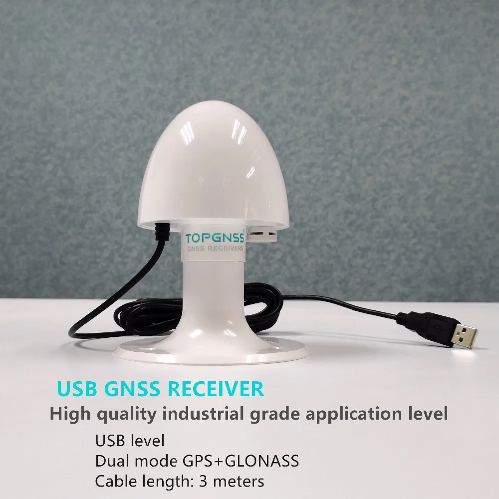 

high quality USB GPS GLONASS ReceiverUSB Connector NMEA0183 Built-in antenna and module 3.3V-5V Cable3m TOPGNSS