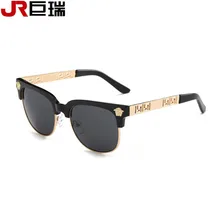 Jurui nuevo polarizado Gafas de sol mujeres j6607 retro remache de alta calidad lente Polaroid Marca Diseño Sol Gafas oculos femeninos #1126