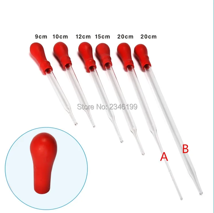 50pcs Clear Glass Pipette Pepet Dropper With Red Rubber Cap Dispensing