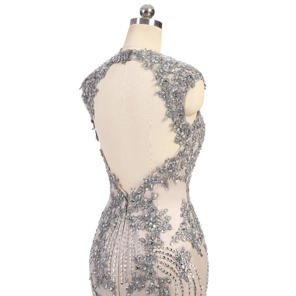 Кафтан Вечернее платье Сексуальное Милое вечернее платье без рукавов robe De Soiree vestido de festa серое вечернее платье Русалка
