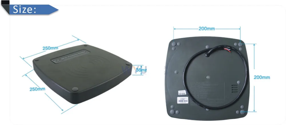 70-120 мм дальность среднего чтения Wiegand 26 125 кГц EM ID RFID считыватель/считыватель контроля доступа tarjeta антенна