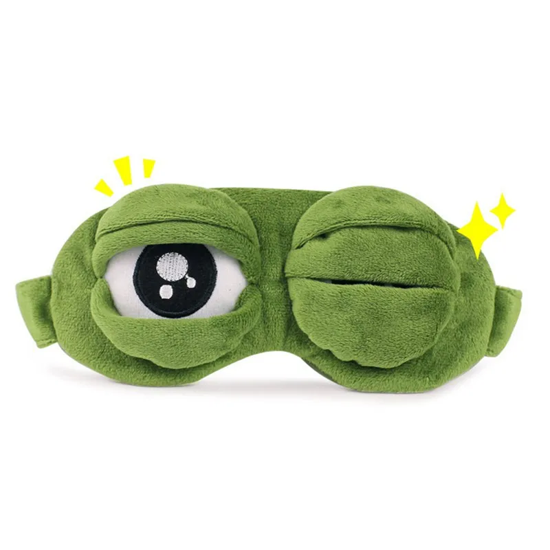 Sad Frog Green for Girlfriend Gift Sad Frog 3D Eye Mask Soft Sleeping Funny Cosplay Toys