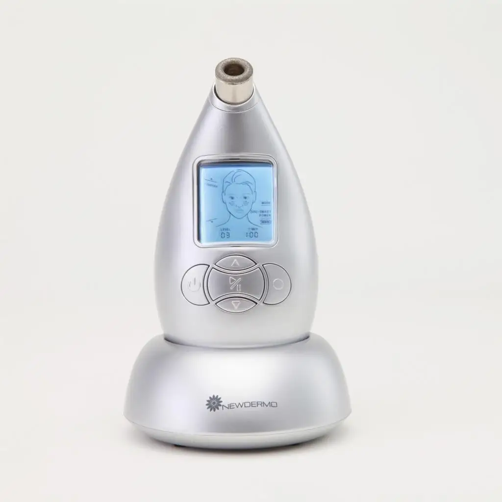 NEWDERMO Personal Microderm Device Home Microdermabrasion Facial routine Skin care tools for Acne Scars wrinkles Marks clean